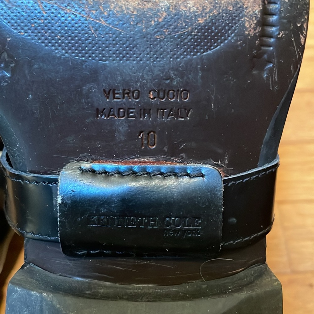 Kenneth Cole Itailian Men’s black leather boots - Picture 11 of 15